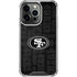 NFL San Franciso 49ers Black & White iPhone 16 Pro Clear Case